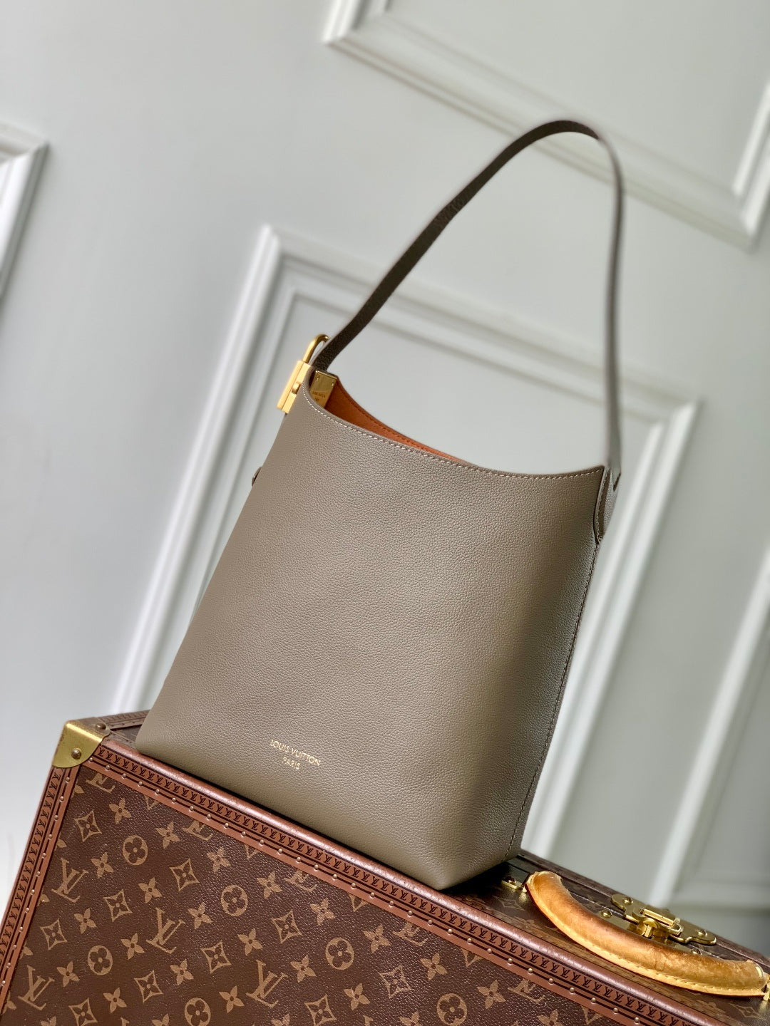 LV M2A323 Louis Vuitton Low Key Hobo PM Bag Smoke Gray