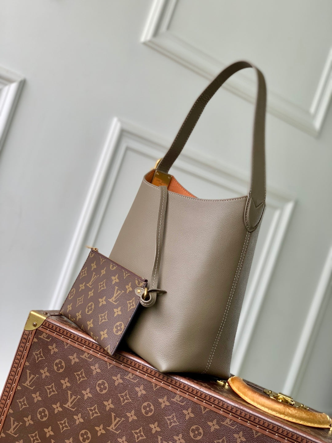 LV M2A323 Louis Vuitton Low Key Hobo PM Bag Smoke Gray