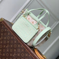 LV M2A465 Louis Vuitton Neverfull Inside Out BB Bag Monogram Dune / Minty