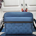 LV M30242 Louis Vuitton Outdoor Messenger Taiga Leather Blue
