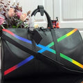 LV M30345 Louis vuitton Keepall bandouliere 50 other leathers Black - luxibagsmall