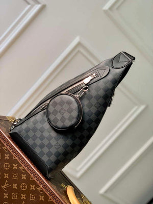 LV M30936 Louis Vuitton Duo Sling Bag Black grid - Default Title - View 1