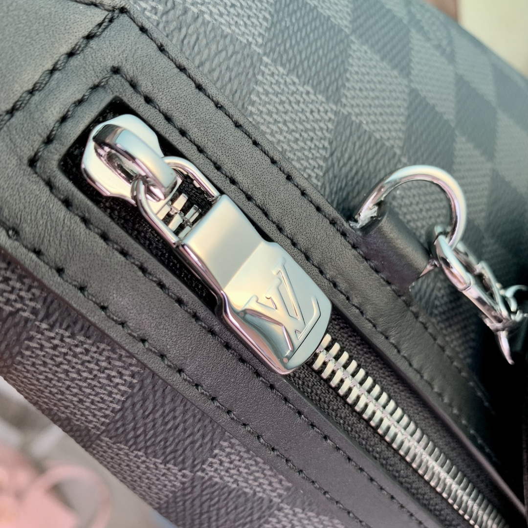 LV M30936 Louis Vuitton Duo Sling Bag Black grid - Default Title - View 6