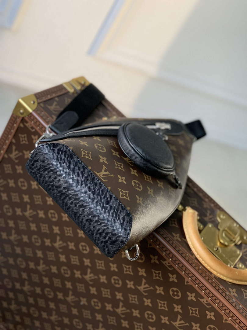 LV M30936 Louis Vuitton Duo Sling Bag Black Monogram - Default Title - View 4