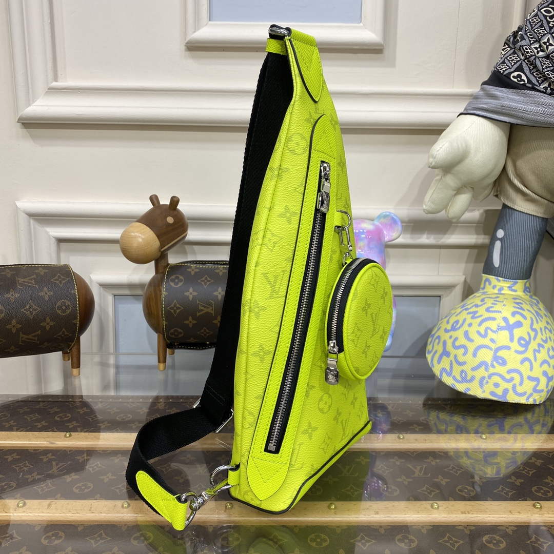 LV M30945 Louis Vuitton Duo Sling Bag Neon Yellow - Default Title - View 3