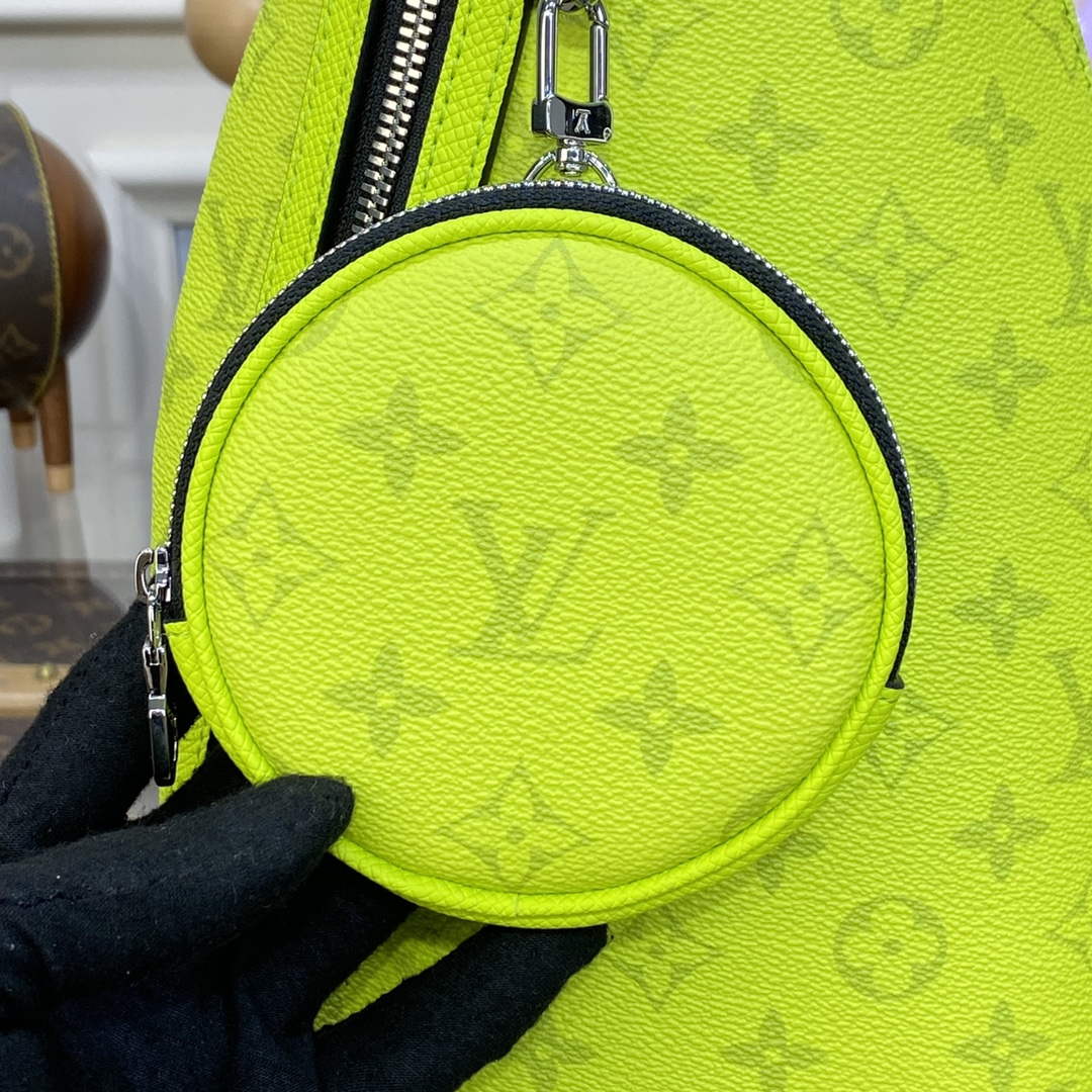 LV M30945 Louis Vuitton Duo Sling Bag Neon Yellow - Default Title - View 5