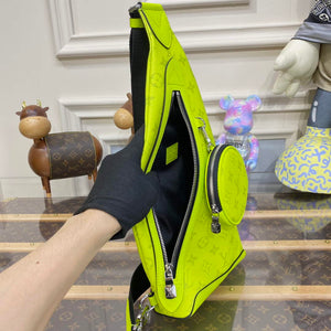LV M30945 Louis Vuitton Duo Sling Bag Neon Yellow - Default Title - View 9