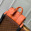 LV M31044 Louis Vuitton Keepall Bandouliere 25 Bag Tangerine - Default Title - View 1