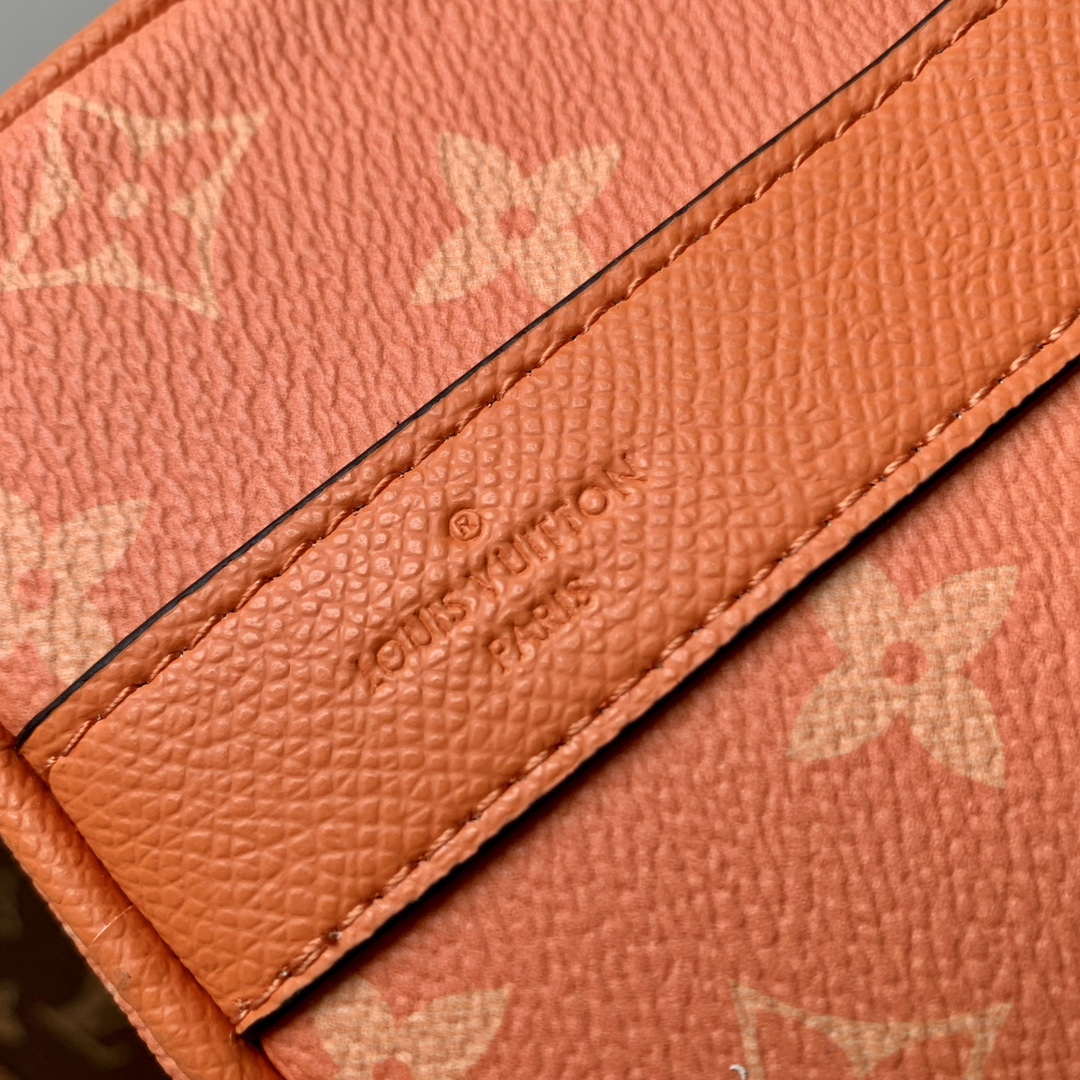 LV M31044 Louis Vuitton Keepall Bandouliere 25 Bag Tangerine