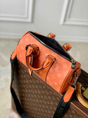 LV M31044 Louis Vuitton Keepall Bandouliere 25 Bag Tangerine - Default Title - View 9