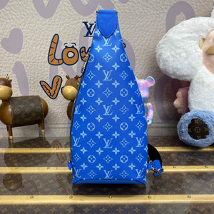LV M31075 Louis Vuitton Duo Sling Bag Blue - Default Title - View 3