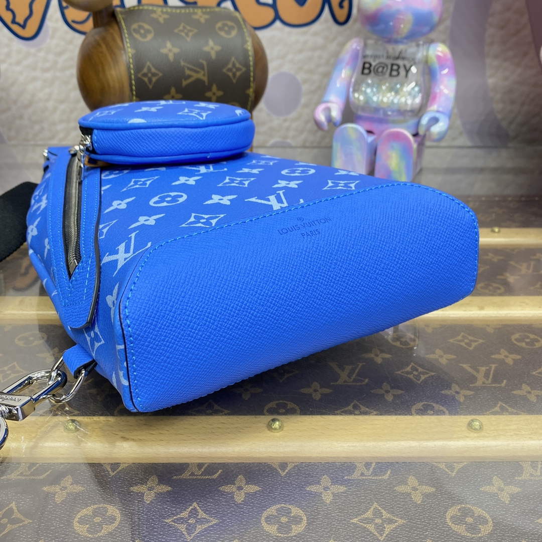 LV M31075 Louis Vuitton Duo Sling Bag Blue - Default Title - View 4