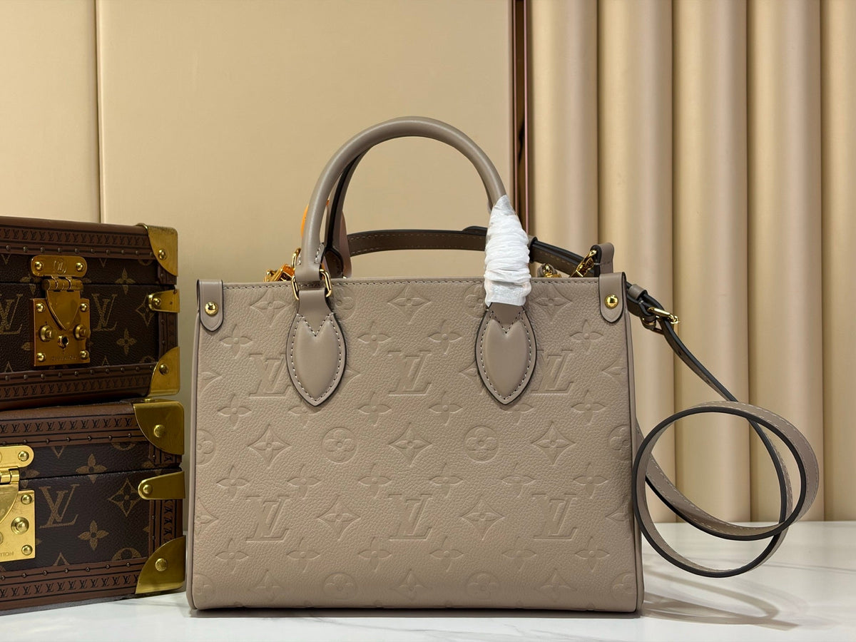 LV M3A834 Louis Vuitton OnTheGo Soft PM Bag Tourterelle