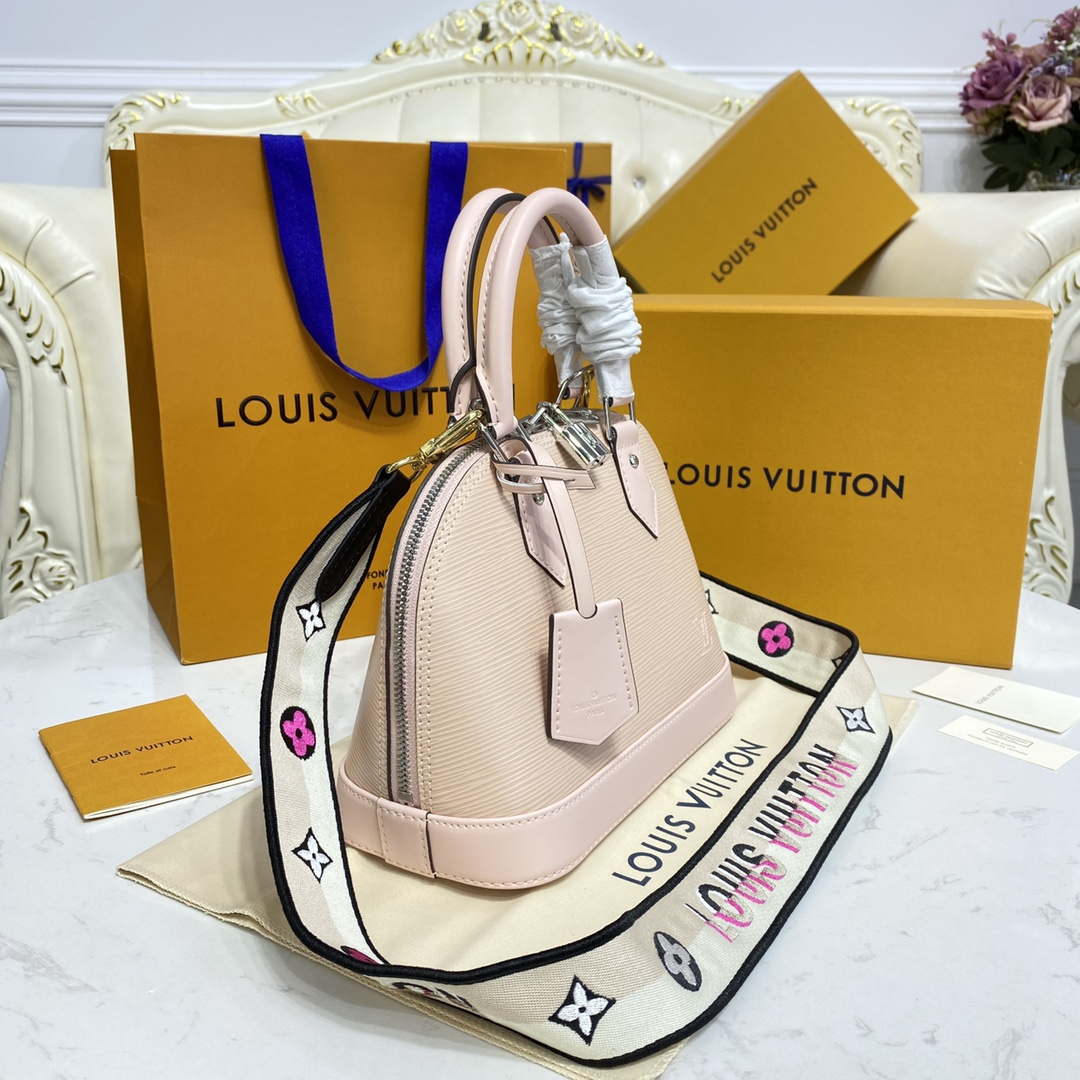 LV M40302 Louis Vuitton Alma BB Epi Handbag Nude with beige - Default Title - View 2
