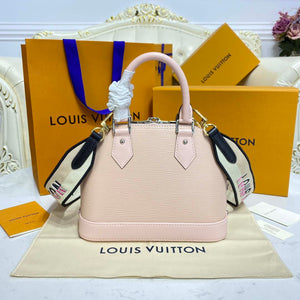 LV M40302 Louis Vuitton Alma BB Epi Handbag Nude with beige - Default Title - View 3