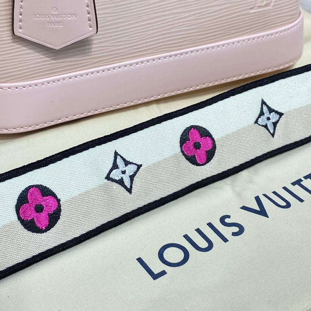 LV M40302 Louis Vuitton Alma BB Epi Handbag Nude with beige