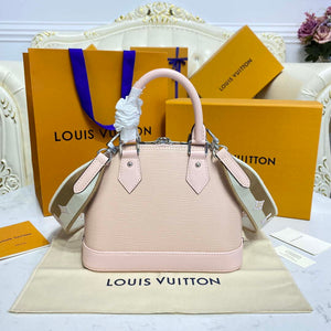 LV Louis Vuitton Alma BB Epi Handbag M40302 Nude with beige and Gray - Default Title - View 2