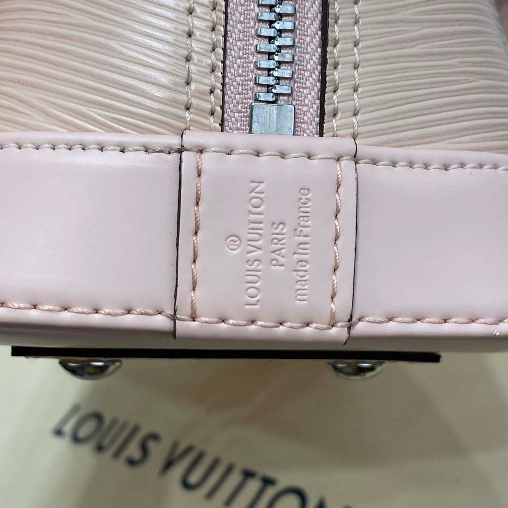 LV Louis Vuitton Alma BB Epi Handbag M40302 Nude with beige and Gray