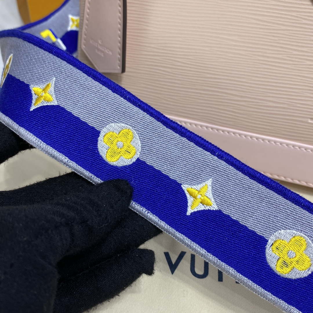 LV M40302 Louis Vuitton Alma BB Epi Handbag Nude with blue - Default Title - View 5
