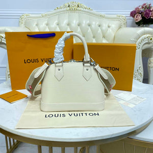LV M40304 Louis Vuitton Alma BB Epi Handbag White - Default Title - View 3