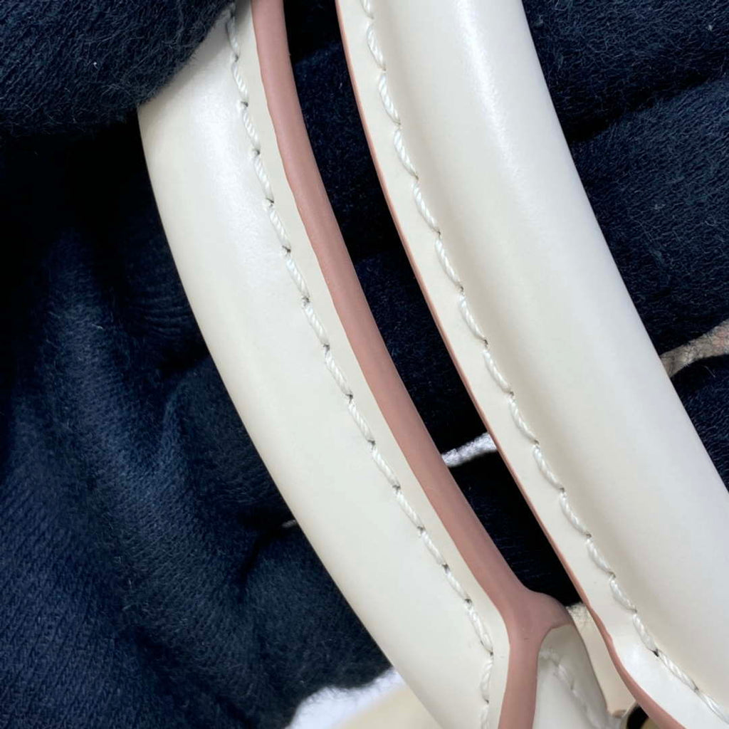 LV M40304 Louis Vuitton Alma BB Epi Handbag White