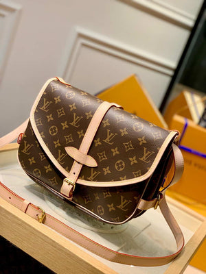 LV M40710 Louis Vuitton Saumur Messenger Monogram Bag - Default Title - View 1