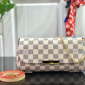 LV M40717 Louis Vuitton Favorite Pm M40718 Handbag Damier Azur Canvass - luxibagsmall