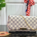 LV M40718 Louis Vuitton Favorite Mm M40717 Handbag Damier Azur Canvas - luxibagsmall
