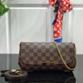 LV M40718 Louis Vuitton Favorite Mm M40717 Handbag Damier Ebene Canvas - luxibagsmall