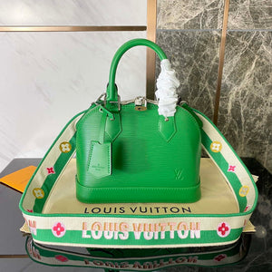 LV M40862 Louis Vuitton Alma BB Epi Handbag Green - Default Title - View 1