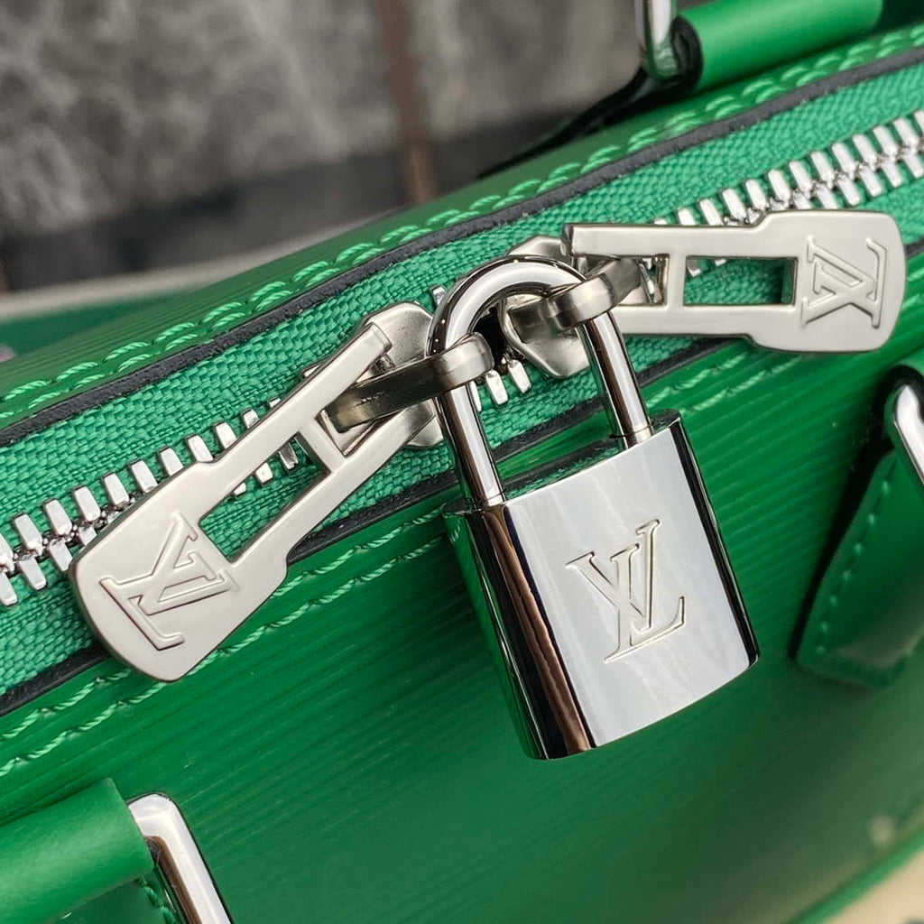 LV M40862 Louis Vuitton Alma BB Epi Handbag Green