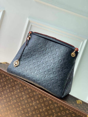 LV M41066 Louis Vuitton Artsy MM Handbag Black Red - Default Title - View 1