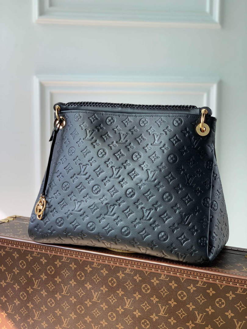 LV M41066 Louis Vuitton Artsy MM Handbag Black Brown - Default Title - View 1