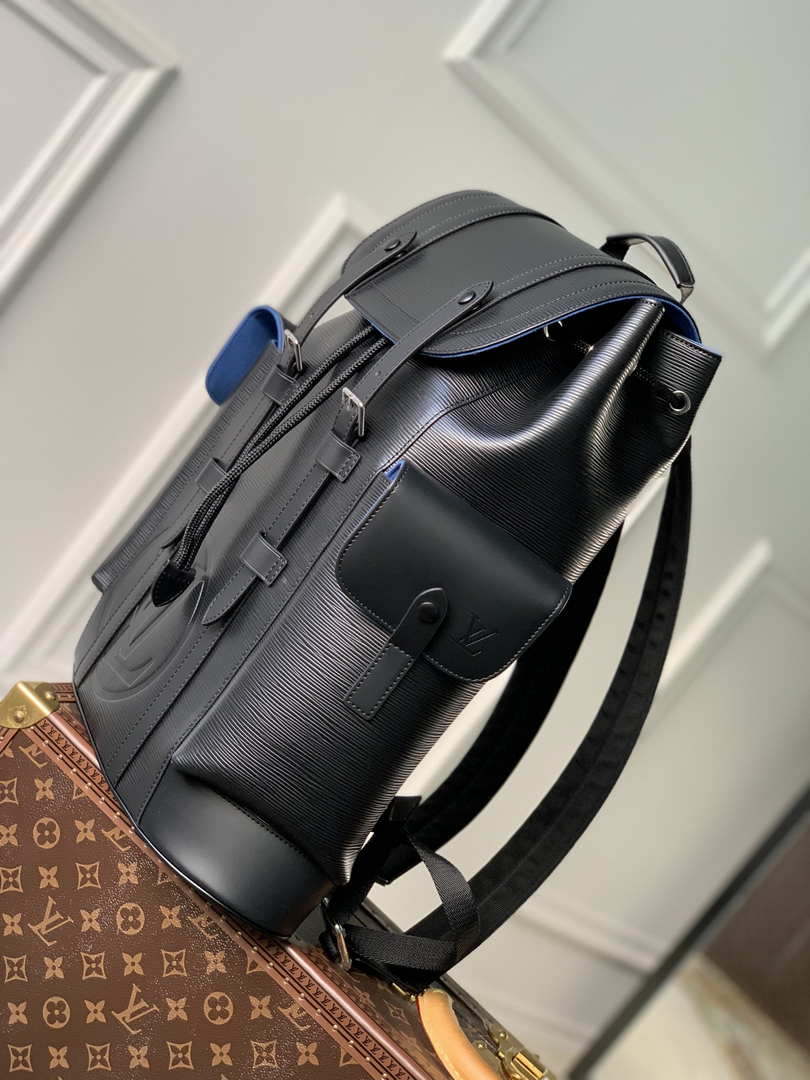 LV M41079 Louis Vuitton Christopher MM Epi Black - Default Title - View 3