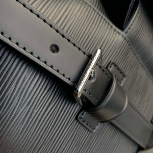 LV M41079 Louis Vuitton Christopher MM Epi Black With Yellow Logo - Default Title - View 6