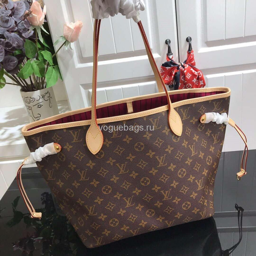 LV M41178 Louis Vuitton Neverfull MM Monogram M41177 Bag Pulm - Voguebags