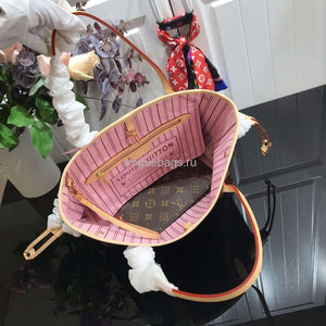 LV M41245 Louis Vuitton N41362  Neverfull PM Monogram Bag Pink - Voguebags