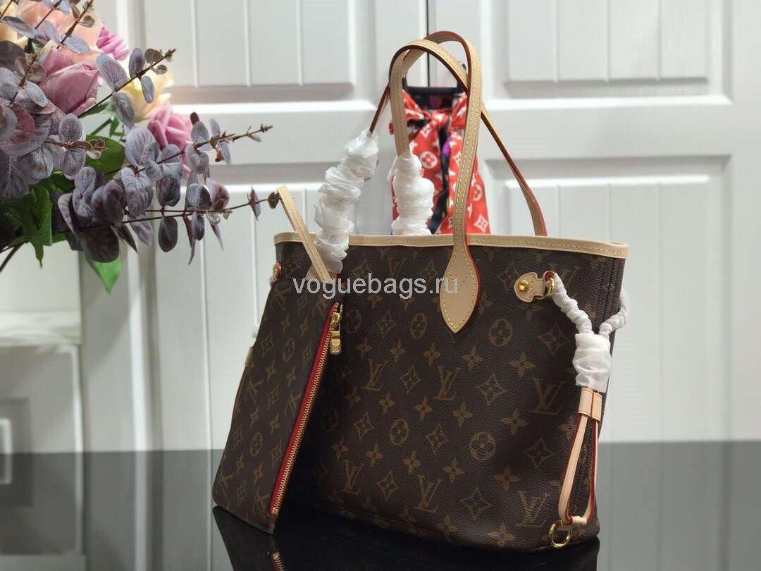 LV M41245 Louis Vuitton N41362  Neverfull PM Monogram Bag Red - Voguebags