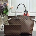 LV M41358 Louis Vuitton Neverfull MM Damier Ebene N41603 Bag - Voguebags
