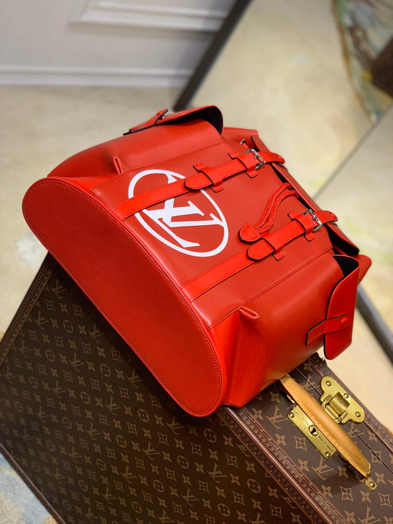 LV M41379 Louis Vuitton LV x Supreme Backpack Orange - Default Title - View 4