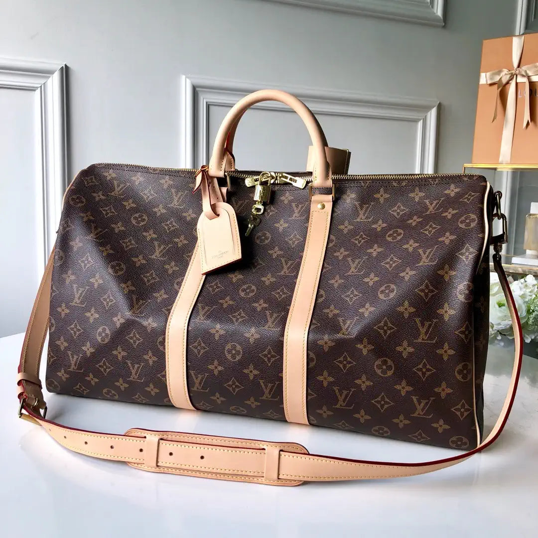 LV M41414  Louis Vuitton Keepall Bandouliere 55 Travel Bag Monogram