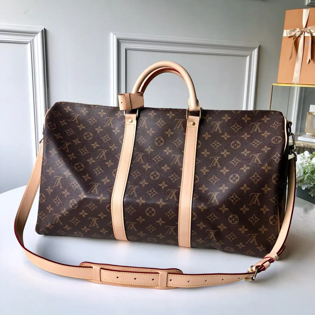 LV M41414  Louis Vuitton Keepall Bandouliere 55 Travel Bag Monogram