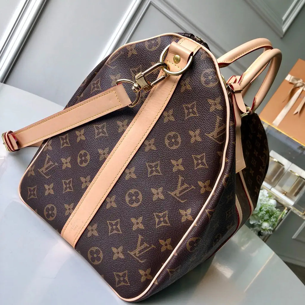 LV M41414  Louis Vuitton Keepall Bandouliere 55 Travel Bag Monogram