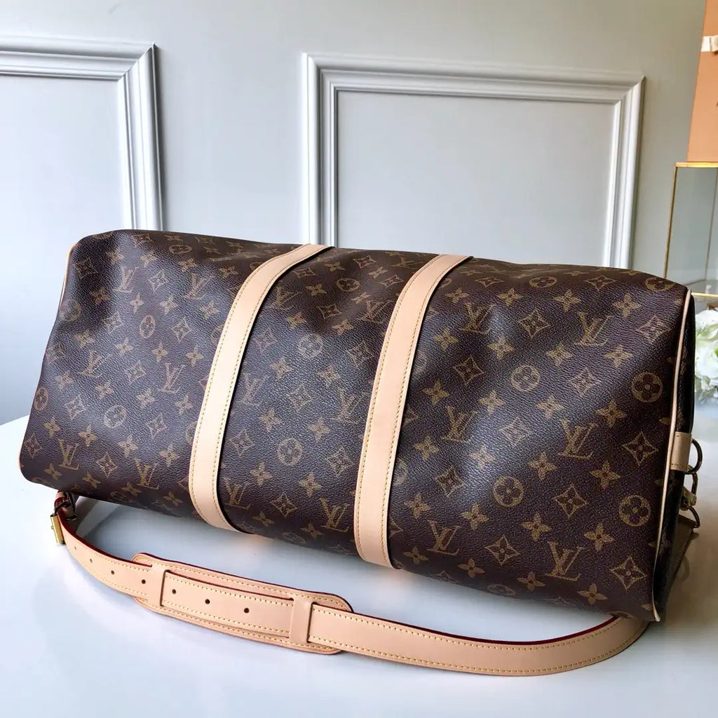LV M41414  Louis Vuitton Keepall Bandouliere 55 Travel Bag Monogram