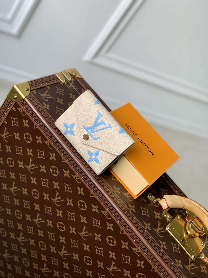 LV M41938 Louis Vuitton Victorine Wallet Blue - Default Title - View 1