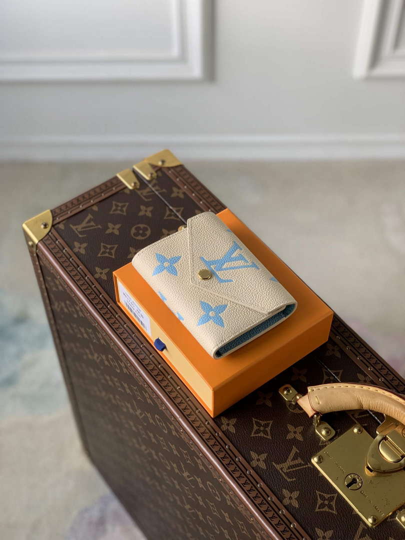 LV M41938 Louis Vuitton Victorine Wallet Blue