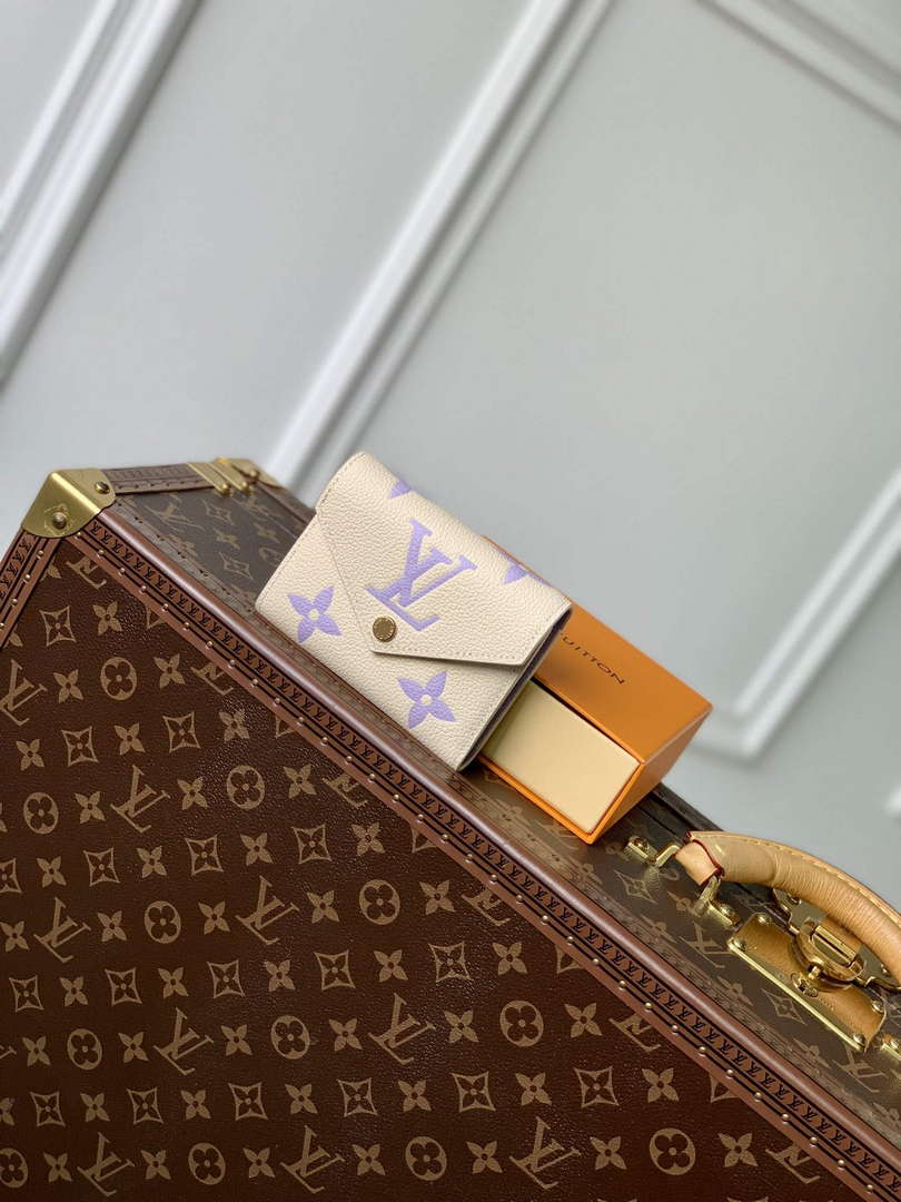 LV M41938 Louis Vuitton Victorine Wallet Taro Purple - Default Title - View 1