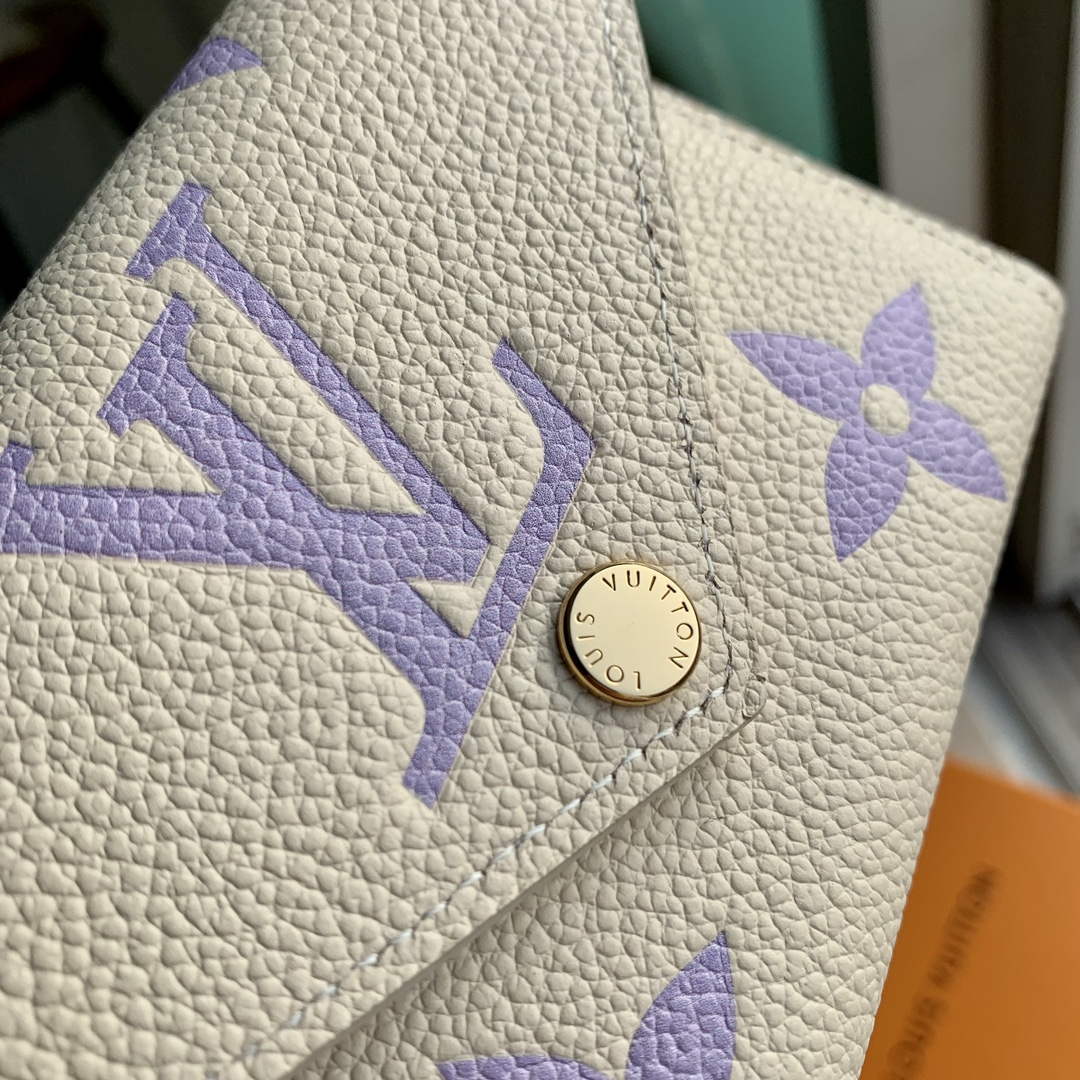 LV M41938 Louis Vuitton Victorine Wallet Taro Purple