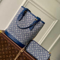 LV M42238 Louis Vuitton Bucket PM Tote Bag Blue - Default Title - View 1