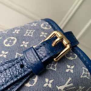 LV M42238 Louis Vuitton Bucket PM Tote Bag Blue - Default Title - View 4